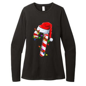 Candy Cane Crew Christmas Lights Family Matching Xmas Womens CVC Long Sleeve Shirt