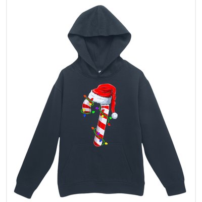 Candy Cane Crew Christmas Lights Family Matching Xmas Urban Pullover Hoodie