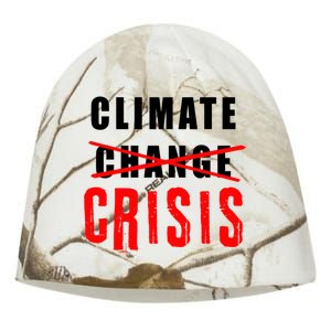 Climate Change Climate Crisis Gift Kati - Camo Knit Beanie