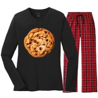 Chocolate Chip Cookie Women's Long Sleeve Flannel Pajama Set 