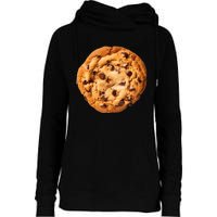 Chocolate Chip Cookie Womens Funnel Neck Pullover Hood