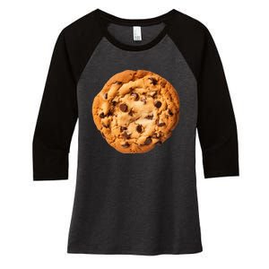 Chocolate Chip Cookie Women's Tri-Blend 3/4-Sleeve Raglan Shirt