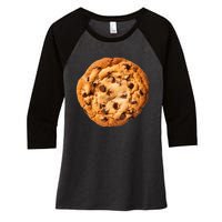 Chocolate Chip Cookie Women's Tri-Blend 3/4-Sleeve Raglan Shirt