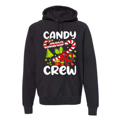 Candy Cane Crew Christmas Candy Cane Party Boys Girls Premium Hoodie