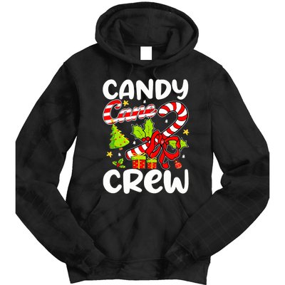 Candy Cane Crew Christmas Candy Cane Party Boys Girls Tie Dye Hoodie