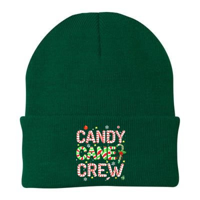 Candy Cane Crew Funny Christmas Candy Lover X-mas Pajamas Knit Cap Winter Beanie