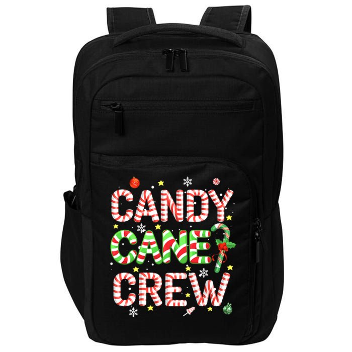 Candy Cane Crew Funny Christmas Candy Lover X-mas Pajamas Impact Tech Backpack