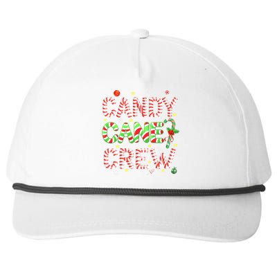 Candy Cane Crew Funny Christmas Candy Lover X-mas Pajamas Snapback Five-Panel Rope Hat