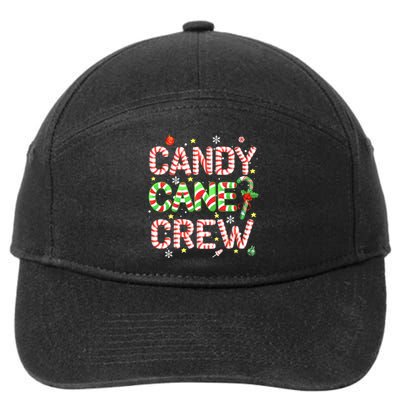 Candy Cane Crew Funny Christmas Candy Lover X-mas Pajamas 7-Panel Snapback Hat