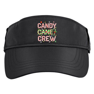 Candy Cane Crew Funny Christmas Candy Lover X-mas Pajamas Adult Drive Performance Visor