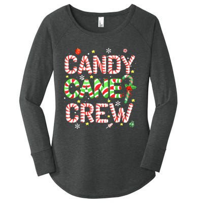 Candy Cane Crew Funny Christmas Candy Lover X-mas Pajamas Women's Perfect Tri Tunic Long Sleeve Shirt