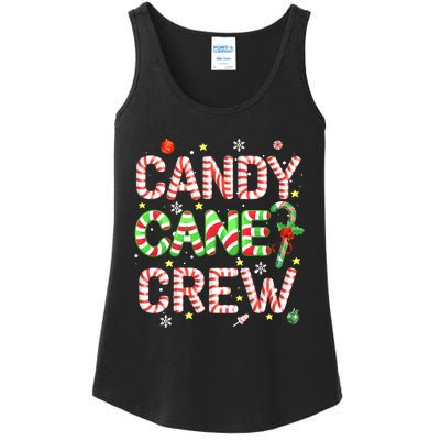 Candy Cane Crew Funny Christmas Candy Lover X-mas Pajamas Ladies Essential Tank