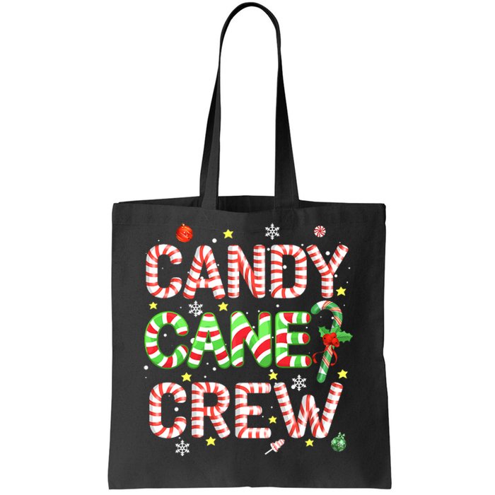 Candy Cane Crew Funny Christmas Candy Lover X-mas Pajamas Tote Bag