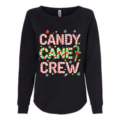 Candy Cane Crew Funny Christmas Candy Lover X-mas Pajamas Womens California Wash Sweatshirt