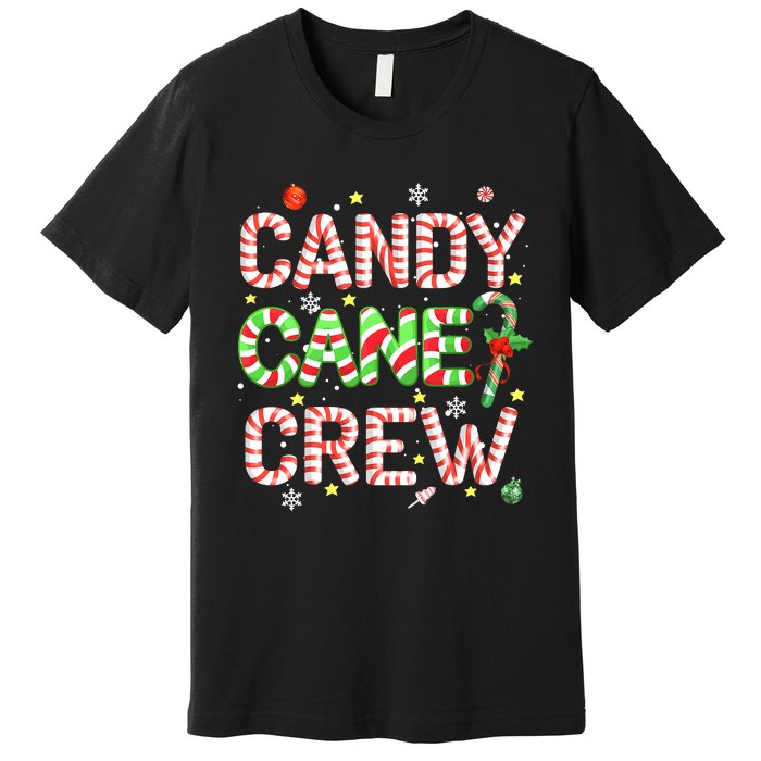 Candy Cane Crew Funny Christmas Candy Lover X-mas Pajamas Premium T-Shirt