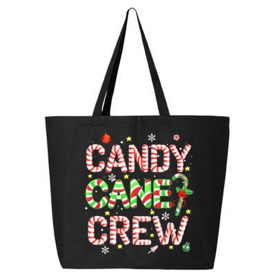 Candy Cane Crew Funny Christmas Candy Lover X-mas Pajamas 25L Jumbo Tote