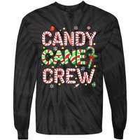 Candy Cane Crew Funny Christmas Candy Lover X-mas Pajamas Tie-Dye Long Sleeve Shirt