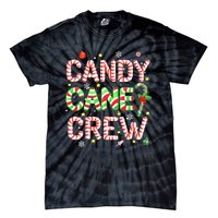 Candy Cane Crew Funny Christmas Candy Lover X-mas Pajamas Tie-Dye T-Shirt