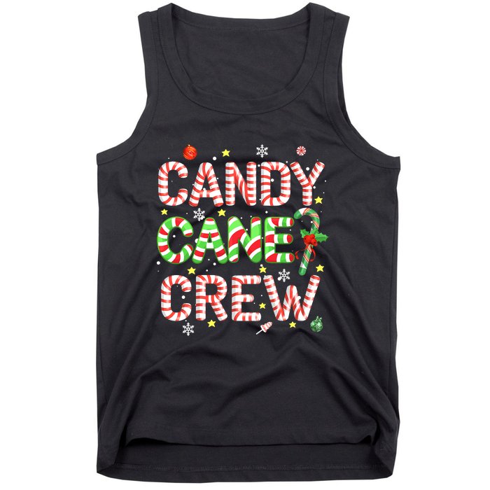 Candy Cane Crew Funny Christmas Candy Lover X-mas Pajamas Tank Top