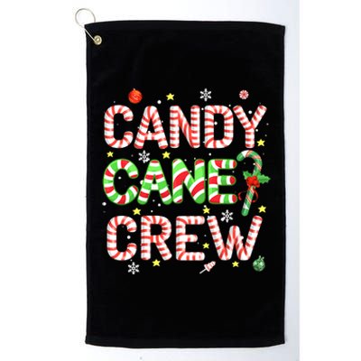 Candy Cane Crew Funny Christmas Candy Lover X-mas Pajamas Platinum Collection Golf Towel