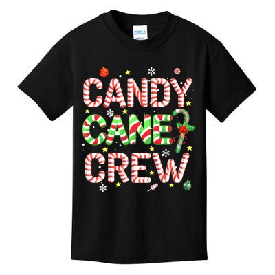 Candy Cane Crew Funny Christmas Candy Lover X-mas Pajamas Kids T-Shirt