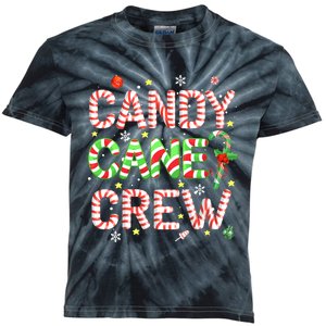 Candy Cane Crew Funny Christmas Candy Lover X-mas Pajamas Kids Tie-Dye T-Shirt