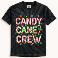 Candy Cane Crew Funny Christmas Candy Lover X-mas Pajamas Kids Tie-Dye T-Shirt