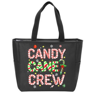 Candy Cane Crew Funny Christmas Candy Lover X-mas Pajamas Zip Tote Bag