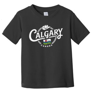 Calgary Canada City Cowboy Hat Scenic Logo Toddler T-Shirt