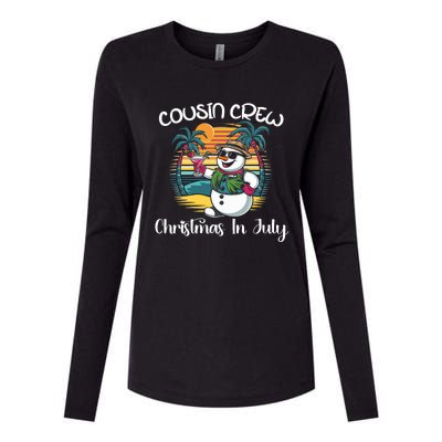 Cousin Crew Christmas In July & 4th Of July Family Matching Womens Cotton Relaxed Long Sleeve T-Shirt