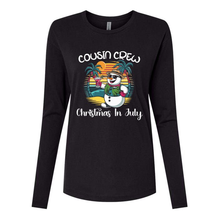 Cousin Crew Christmas In July & 4th Of July Family Matching Womens Cotton Relaxed Long Sleeve T-Shirt