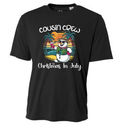 Cousin Crew Christmas In July & 4th Of July Family Matching Cooling Performance Crew T-Shirt