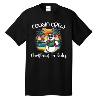 Cousin Crew Christmas In July & 4th Of July Family Matching Tall T-Shirt