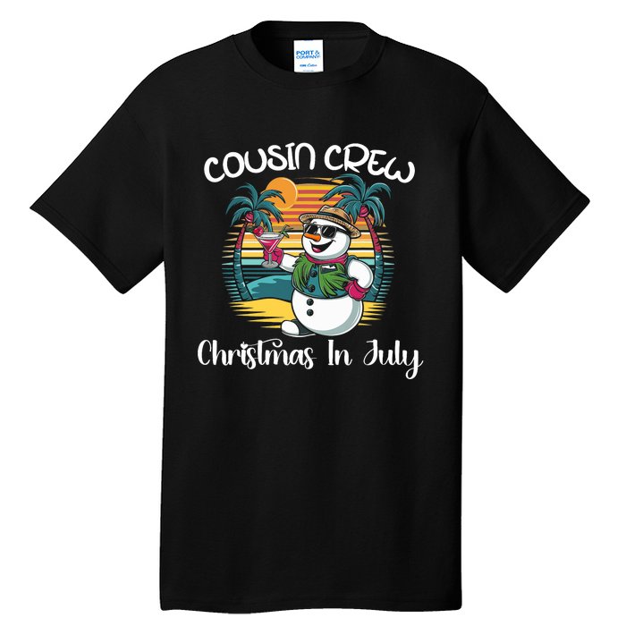 Cousin Crew Christmas In July & 4th Of July Family Matching Tall T-Shirt