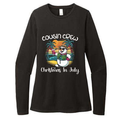 Cousin Crew Christmas In July & 4th Of July Family Matching Womens CVC Long Sleeve Shirt