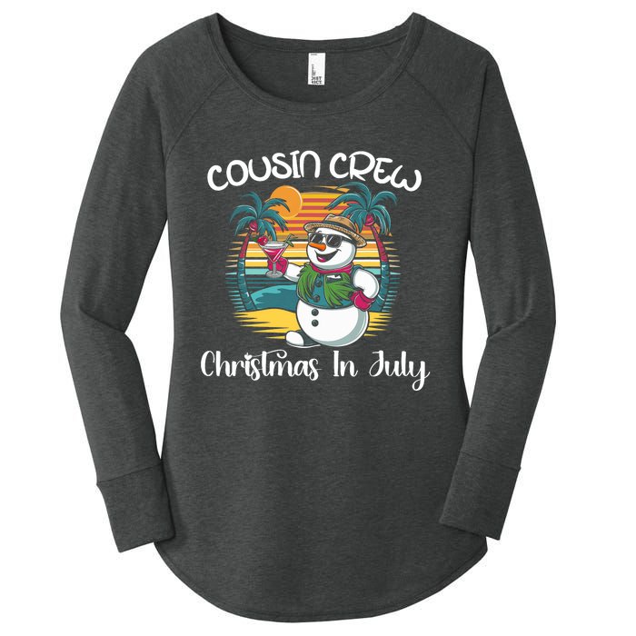 Cousin Crew Christmas In July & 4th Of July Family Matching Women's Perfect Tri Tunic Long Sleeve Shirt