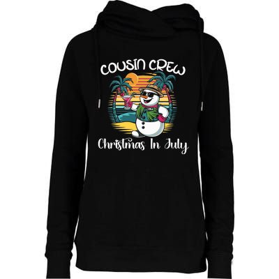 Cousin Crew Christmas In July & 4th Of July Family Matching Womens Funnel Neck Pullover Hood