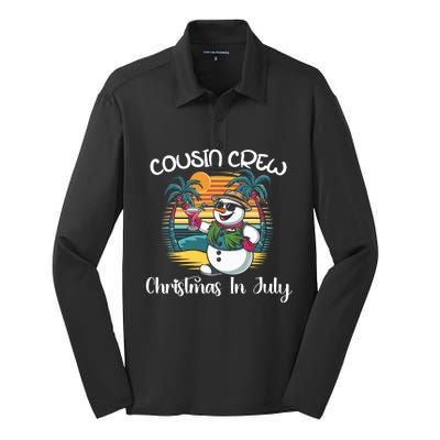 Cousin Crew Christmas In July & 4th Of July Family Matching Silk Touch Performance Long Sleeve Polo