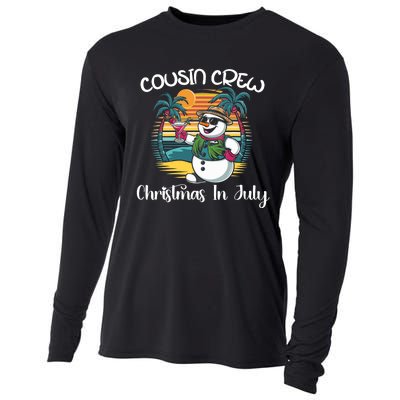 Cousin Crew Christmas In July & 4th Of July Family Matching Cooling Performance Long Sleeve Crew