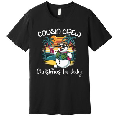 Cousin Crew Christmas In July & 4th Of July Family Matching Premium T-Shirt