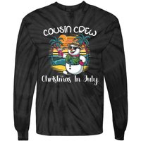 Cousin Crew Christmas In July & 4th Of July Family Matching Tie-Dye Long Sleeve Shirt