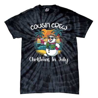 Cousin Crew Christmas In July & 4th Of July Family Matching Tie-Dye T-Shirt