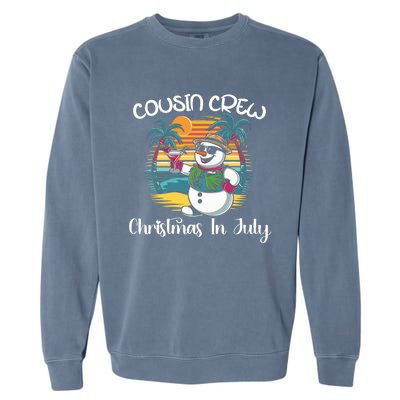 Cousin Crew Christmas In July & 4th Of July Family Matching Garment-Dyed Sweatshirt