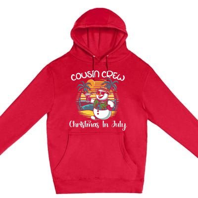 Cousin Crew Christmas In July & 4th Of July Family Matching Premium Pullover Hoodie