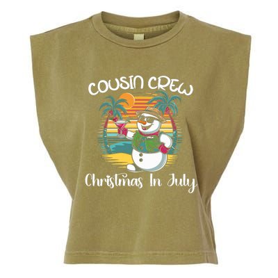 Cousin Crew Christmas In July & 4th Of July Family Matching Garment-Dyed Women's Muscle Tee