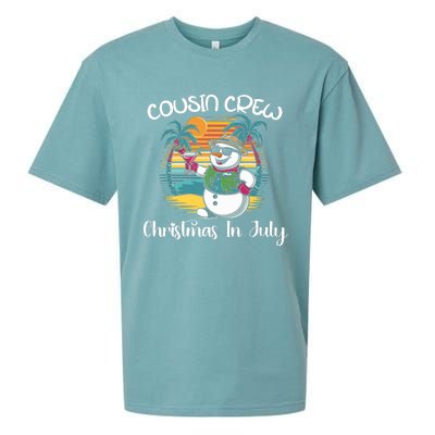 Cousin Crew Christmas In July & 4th Of July Family Matching Sueded Cloud Jersey T-Shirt