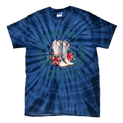 Cowgirl Christmas Club Making Spirit Bright Holiday Tie-Dye T-Shirt