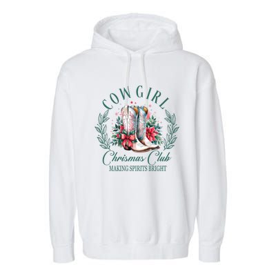 Cowgirl Christmas Club Making Spirit Bright Holiday Garment-Dyed Fleece Hoodie