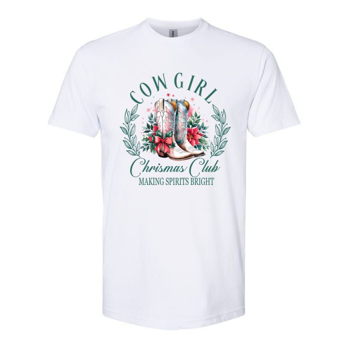 Cowgirl Christmas Club Making Spirit Bright Holiday Softstyle® CVC T-Shirt