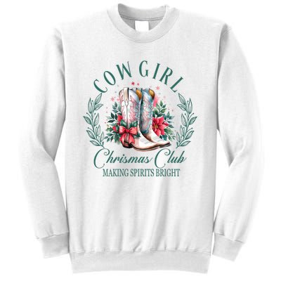 Cowgirl Christmas Club Making Spirit Bright Holiday Sweatshirt